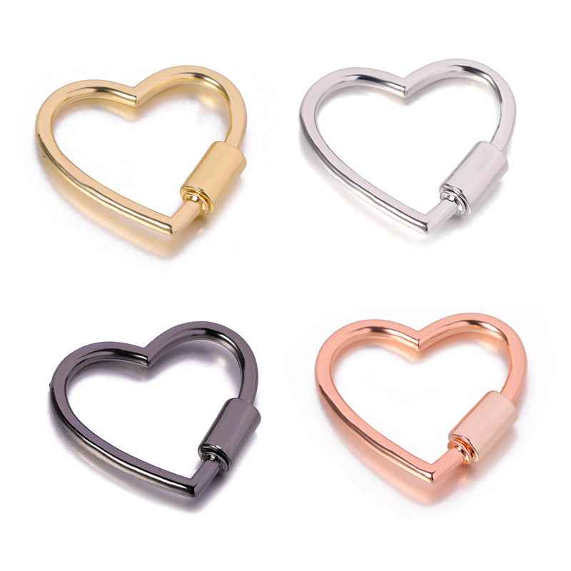 Heart-Shaped Decorative Alloy Buckle Accessory