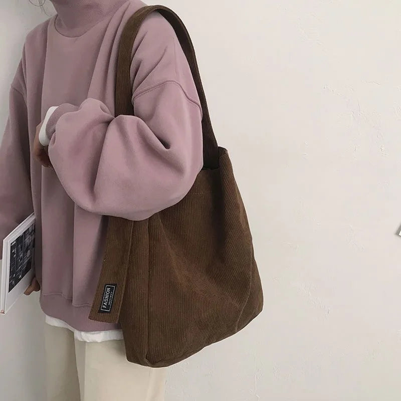 Yaffa Leah corduroy tote bag