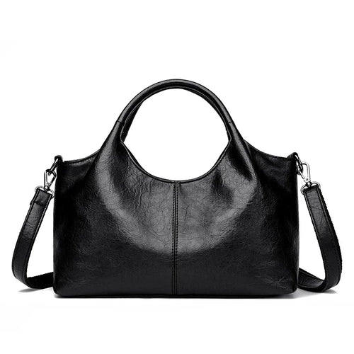 Yaffa Haya soft leather tote bag in red, black and coffee