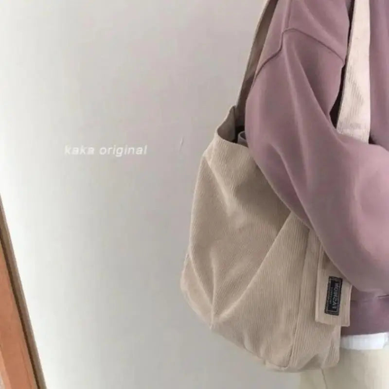 Yaffa Leah corduroy tote bag
