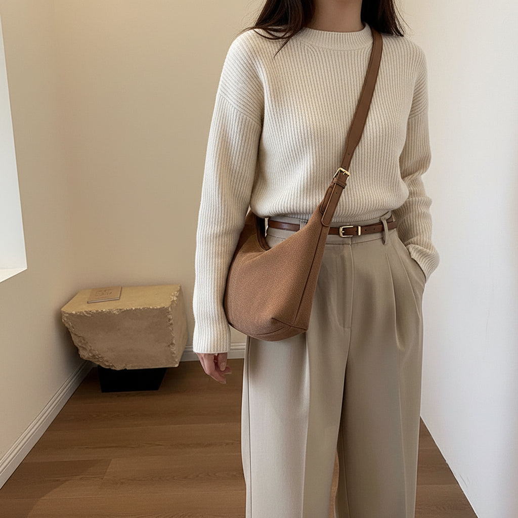 Yaffa Lana crescent hobo bag
