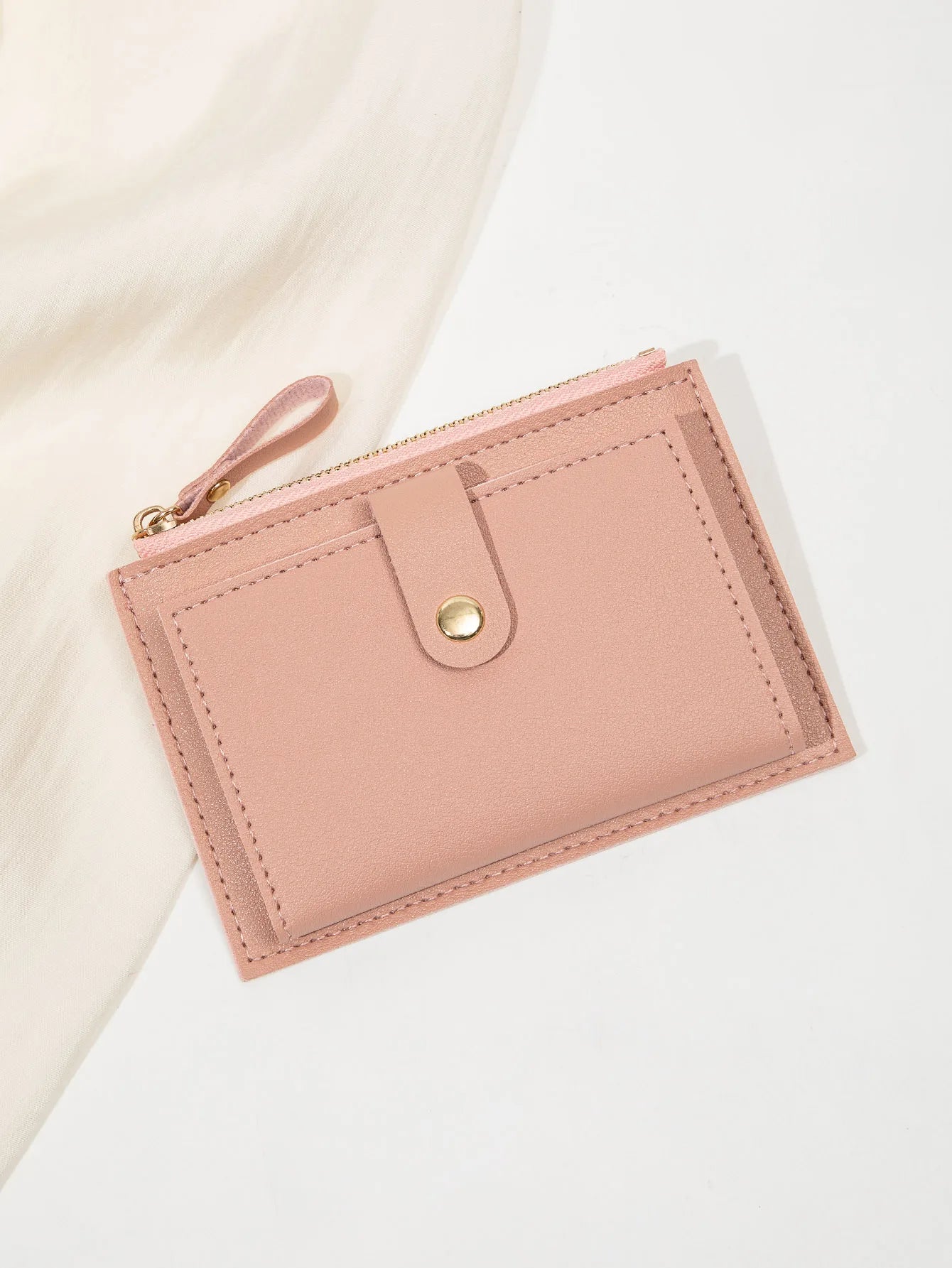 Yaffa Jana mini card wallet in beige, black, pink and blue