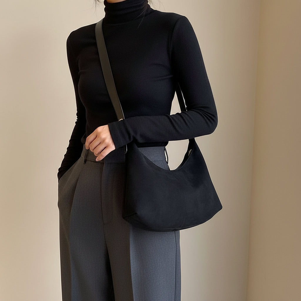 Yaffa Lana crescent hobo bag