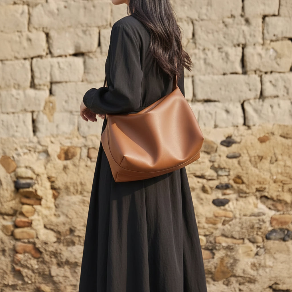 Yaffa Safa cowhide leather shoulder bag in brown, black, wheat, coffee and white