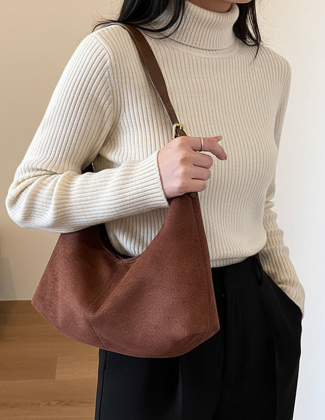 Yaffa Lana crescent hobo bag
