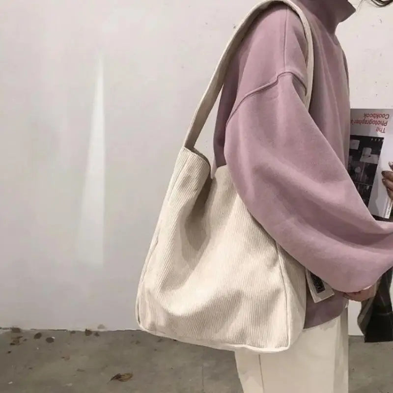 Yaffa Leah corduroy tote bag