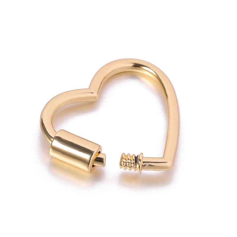 Heart-Shaped Decorative Alloy Buckle Accessory